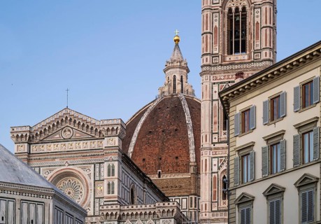 Campanile and dome, Santa Maria del Fiore Cathedral, Duomo by Filippo Brunelleschi, UNESCO World