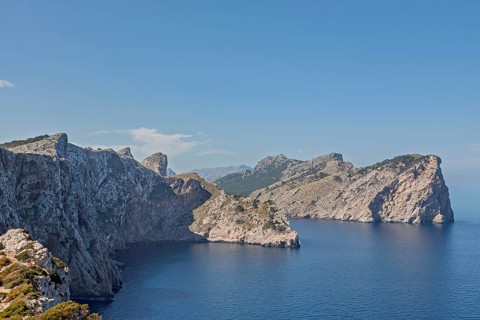 View from Cape Formentor, cliffs of Cape Formentor, Majorca, Balearic Islands, Spain