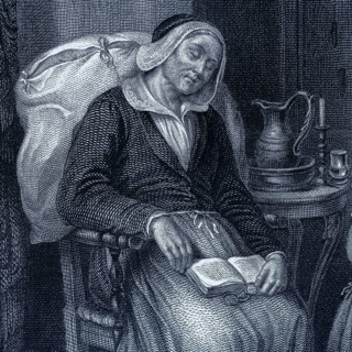 Detail from the artwork Lieb Grossmütterchen by Christian Andreas Schleisner, Lieb Grossmütterchen,