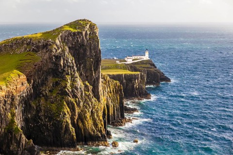 Isle of Skye lighthouse and coast, Scotland, Nest Point, Isle of Skye