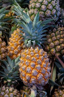 Pineapple sales rack, Pattaya, Thailand