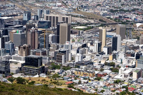 City view of Cape Town Downtown, South Africa