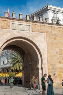 Tunis, Tunisia. 24th May 2024 The old Bab el Bhar a historical city gate and landmark dividing the