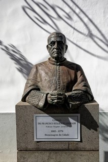 Bronze bust, Monumento a Dr Francisco Fulgencio Andrade, Funchal, Madeira, Portugal