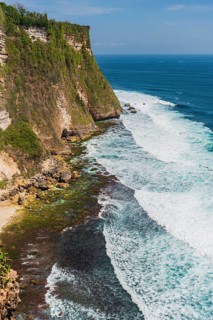 Cliffs, sea, sea coast, rocky coast, rocks, flowers, seascape, Pacific, Pacific Ocean, holiday