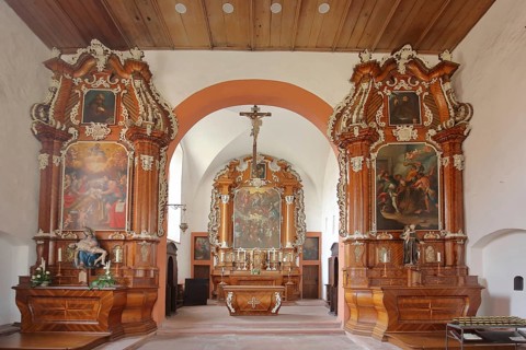 Baroque monastery church from the former Capuchin monastery, interior view, Haslach, Kinzigtal,