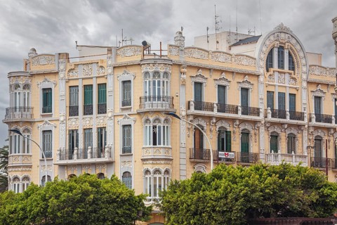 The Melul house belongs to the expansion district in Spain square, historic centre of Melilla,