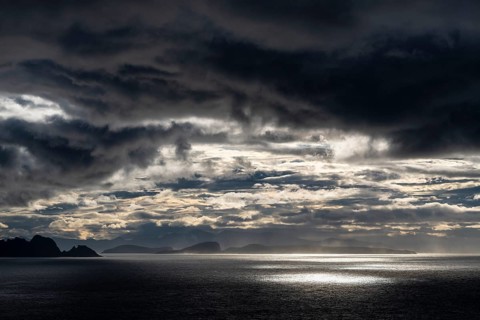 Lighting over the Norwegian European Sea, Söröya, Finnmark, Norway, September 2018