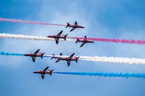 Red Arrows, Royal Air Force Aerobatic Team, Riviera Airshow 2026, Devon, England, United Kingdom