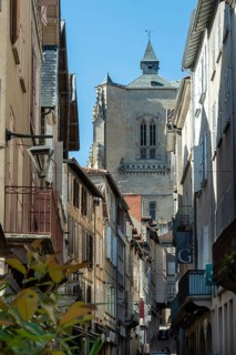 Villefranche de Rouergue. City of Art and History. Collegiale Notre Dame. Aveyron. Occitanie.