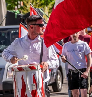 Party Die Heimat, successor of the NPD, demonstrates in downtown Essen on May 1, demands