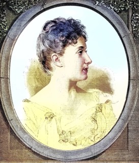 The world-famous Australian opera singer Dame Nellie Melba (1861–1931), a reproduction of a