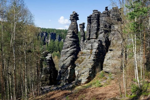 Rock formations, rock towers Hercules columns, natural wonders, climbing rocks, excursion