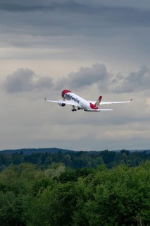Edelweiss Airbus A350-941 aircraft, HB-IHF, Zurich Kloten, Switzerland