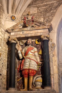 Memorial effigy monument to John Coke of Thorne d 1632, Church of Saint Mary, Ottery St Mary,