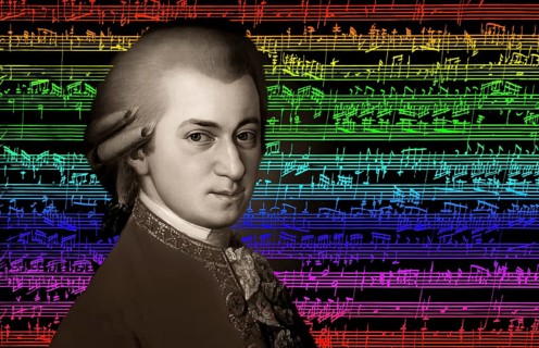 Wolfgang Amadeus Mozart, 1756 – 1791, composer of classical music, First Viennese School, notesheet