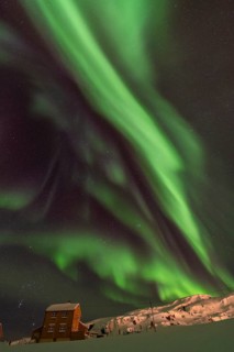 Northern Lights (Aurora borealis), Hasvik, Söröya, Finnmark, Norway, February 2019