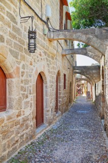 Omirou Street, Medieval Old Town, Rhodes City, Rhodes Island, Dodecanese Islands, Greece