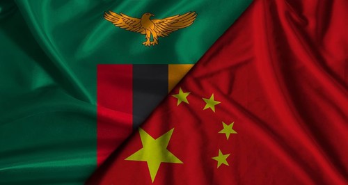 Bilateral relations between Zambia and China. Flag of Zambia and China