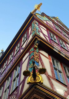 Kaffeehaus Goldene Waage, half-timbered house, reconstruction and reconstruction of the house, Neue