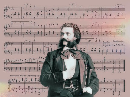 Johann Baptist Strauss II, 1825 – 1899, Austrian composer and violinist, 1879, digitally edited,