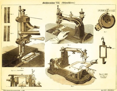 Sewing machines and how they work, machine theory, Löwe machine (1-4) Wheeler and Wilson system