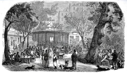 White Horse Pavilion. Scene in the Jardin des Plantes in Paris from 186. In the center of the