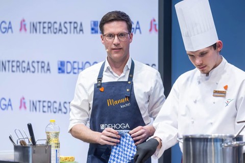 Manuel is cooking! at Intergastra in Stuttgart. DEHOGA Baden-Württemberg event with Manuel Hagel,