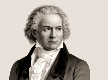 Ludwig van Beethoven, 1770 -1827, German composer, digitally edited based on a historical