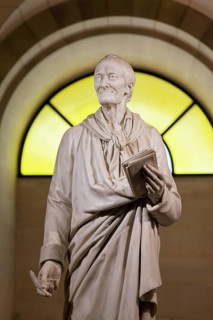 Statue of Voltaire, Crypt of the Panthéon, National Hall of Fame, Latin Quarter, Paris, France
