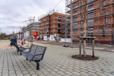 New development area Am alten Angerbach in Duisburg-Huckingen, on approx. 17 hectares, 300 new