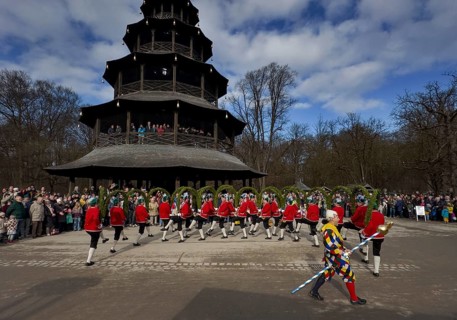 Schaeffler dance in 2026 in the English Garden, behind the Chinese Tower. The event takes place