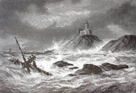 Mumbles Lighthouse, completed in 1794, is a lighthouse in Mumbles, near Swansea, Wales,