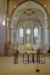 Altar of the monastery church monastery complex, interior view, collegiate church, Kaufungen,