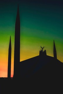 Islamabad, Pakistan - 12th september, 2023: The Faisal Mosque - fifth-largest mosque in the world.
