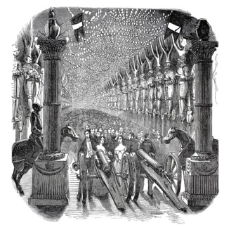 New Year's Day celebrations in the Armory, Salle des Armes, the castle of Vincennes near Paris.