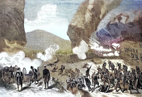 The Turks attack the Montenegrin positions at Nicksich, the War in the East, the Russo-Ottoman War