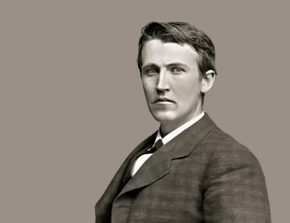 Thomas Alva Edison, 1847, 1931, American inventor, digitally edited according to a photography by