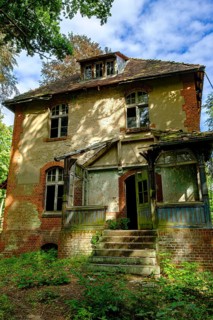 Dilapidated former residential building, former lung hospital and lost place health resort