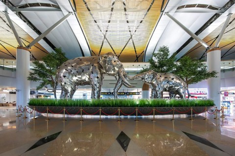 Elephants made of tin, Bangkok, Thailand