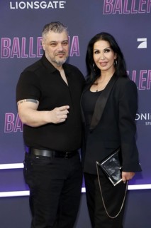 Imad Mardnli with woman Samia Mardnli at the Berlin premiere of From The World Of John Wick: