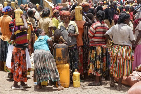 Africa, Ethiopia, Konso market, marketplace, people, buying, selling, trading centre, Omo Valley,