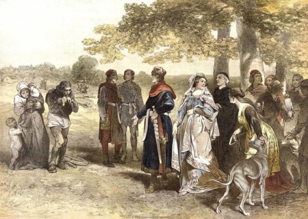 Count Floris V of Holland and Zeeland (1256–1296) is strolling through the woods, accompanied by