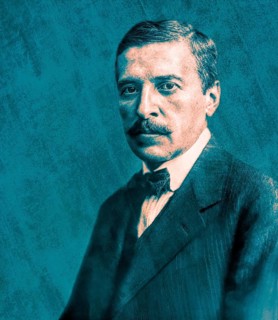 Hugo von Hofmannsthal, 1874-1929, Austrian novelist and poet, digital edited according to a