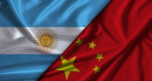 Bilateral relations between Argentina and China. Flag of Argentina and China