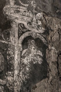 Frescoes on house wall, alley, old town, culture, art, art history, history, old, historical,
