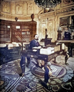 The French President Marie François Sadi Carnot (1837–1894) in his magnificently furnished study.