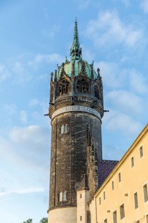Castle Church Tower, Luther city Wittenberg, Saxony-Anhalt, Germany
