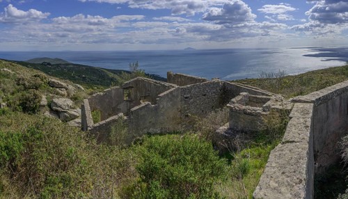 Ruins of a mill, San Piero in Campo, Campo nell'Elba, Livorno Province, Italy