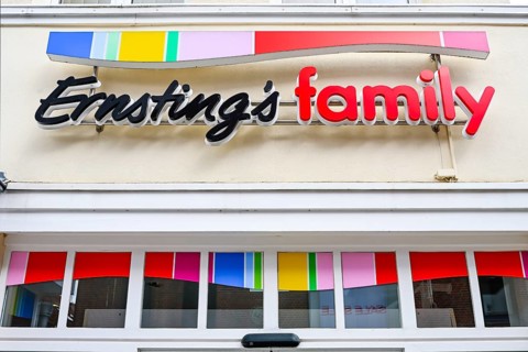 Textile trading company Ernsting's family, branch in Bergedorf, Hamburg, Germany +++ editorial use